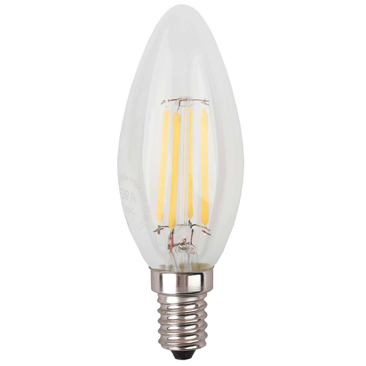 Лампа светодиодная ЭРА E14 9W 2700K прозрачная F-LED B35-9w-827-E14 Б0046991. 