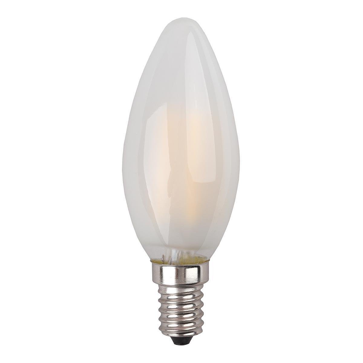 Лампа светодиодная ЭРА E14 9W 4000K матовая F-LED B35-9w-840-E14 frost Б0046996. 