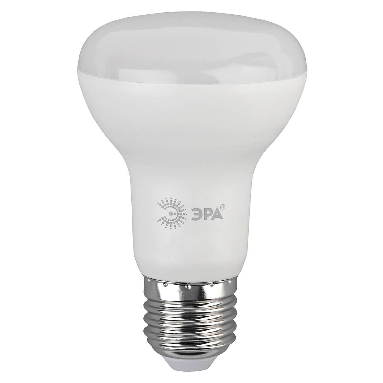Лампа светодиодная ЭРА E27 8W 6500K матовая LED R63-8W-865-E27 R Б0045336. 