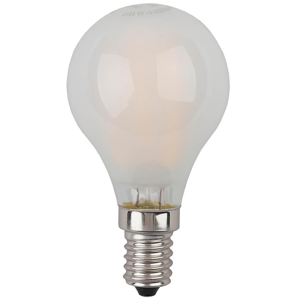 Лампа светодиодная филаментная ЭРА E14 9W 4000K матовая F-LED P45-9w-840-E14 frost Б0047027. 