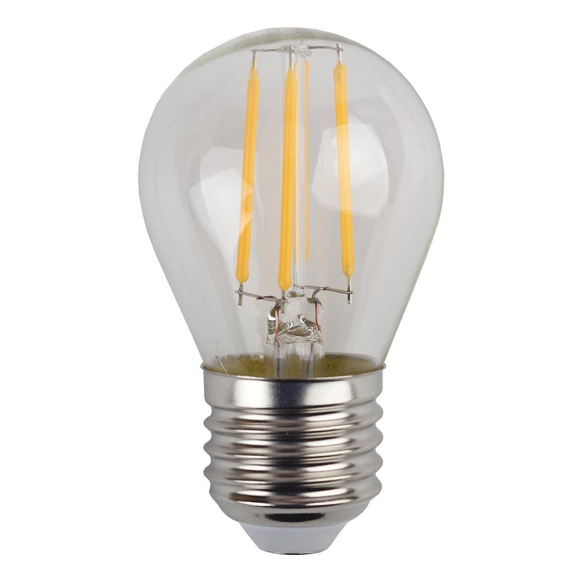 Лампа светодиодная филаментная ЭРА E27 11W 4000K прозрачная F-LED P45-11w-840-E27 Б0047015. 