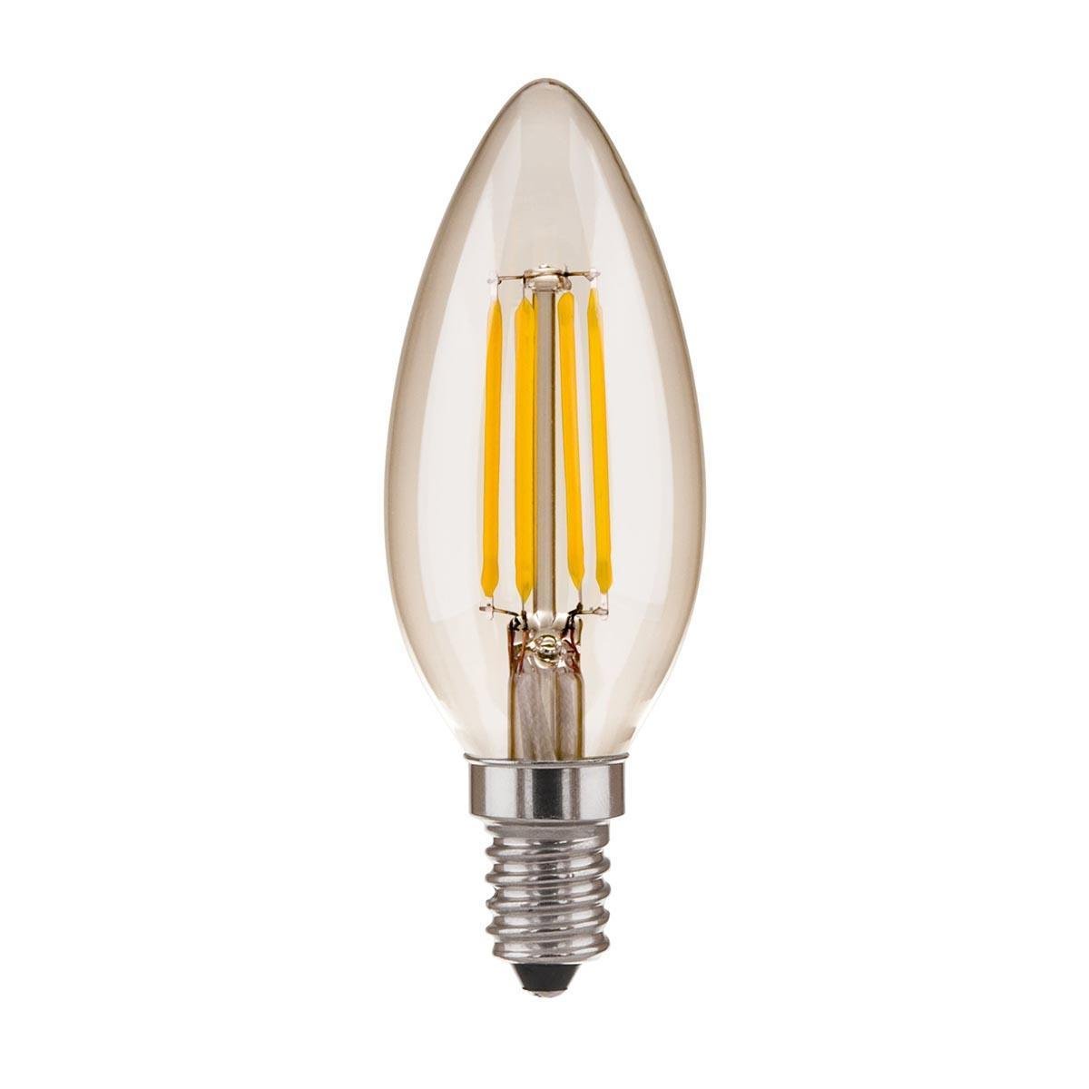 Лампа светодиодная филаментная Elektrostandard BLE1409 E14 9W 3300K прозрачная 4690389150678. 