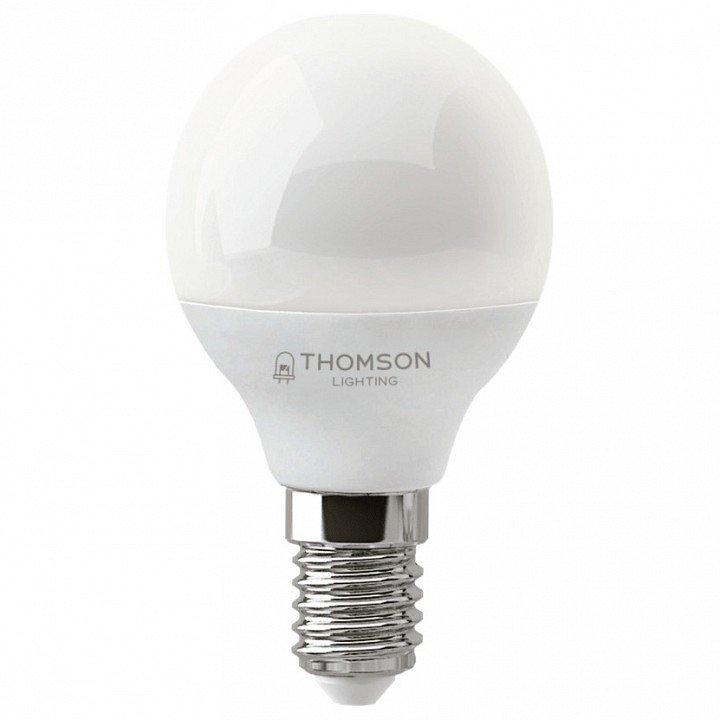Лампа светодиодная Thomson E14 10W 3000K шар матовая TH-B2035. 