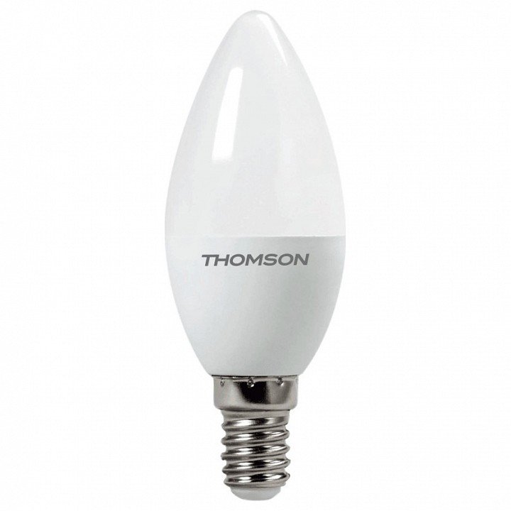 Лампа светодиодная Thomson E14 6W 3000K свеча на ветру матовая TH-B2025. 