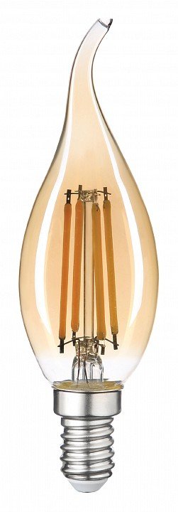 Лампа светодиодная филаментная Thomson E14 11W 2400K свеча на ветру прозрачная TH-B2120. 