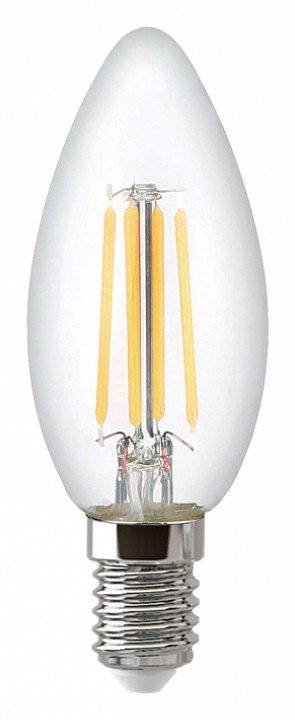 Лампа светодиодная филаментная Thomson E14 11W 2700K свеча прозрачная TH-B2071. 