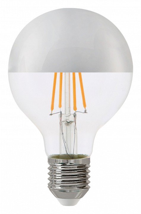 Лампа светодиодная филаментная Thomson E27 5,5W 4500K шар прозрачная TH-B2377. 