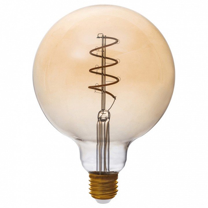 Лампа светодиодная филаментная Thomson E27 5W 1800K шар прозрачная TH-B2183. 