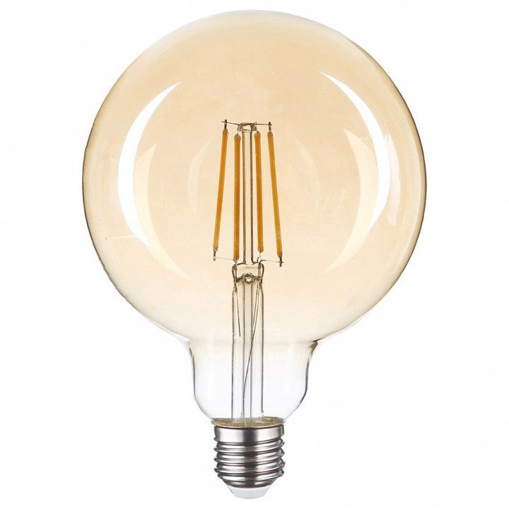 Лампа светодиодная филаментная Thomson E27 6W 1800K шар прозрачная TH-B2170. 
