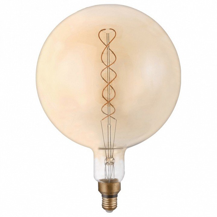 Лампа светодиодная филаментная Thomson E27 8W 1800K шар прозрачная TH-B2176. 
