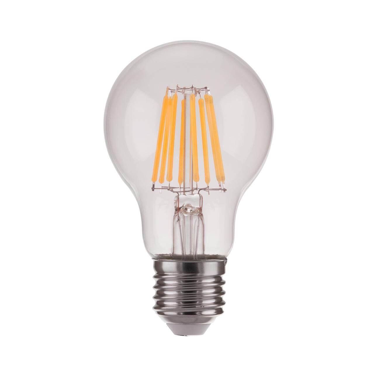 Лампа светодиодная филаментная Elektrostandard E27 12W 3300K прозрачная 4690389041471. 
