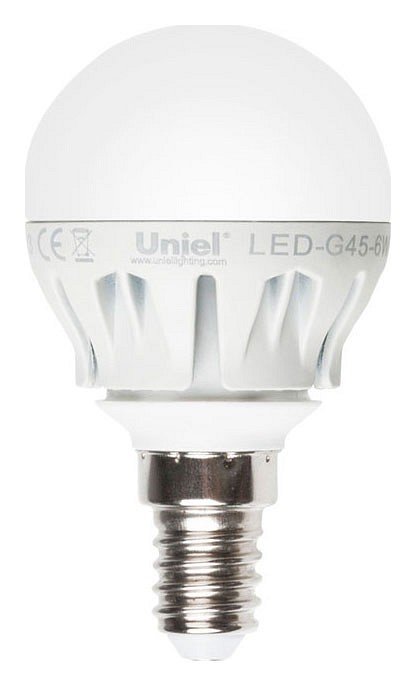 Лампа светодиодная Uniel  E14 6Вт 4500K 08138. 