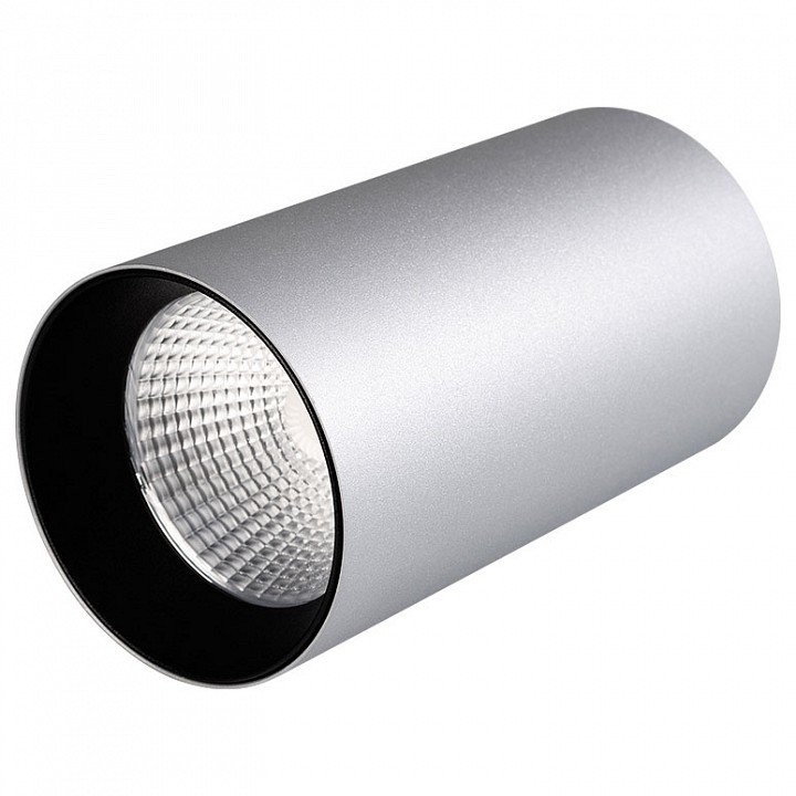 Накладной светильник Arlight Sp-polo-r85 SP-POLO-R85-1-15W Day White 40deg (Silver, Black Ring). 