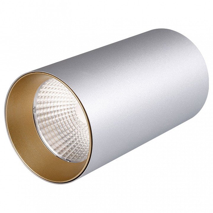 Накладной светильник Arlight Sp-polo-r85 SP-POLO-R85-1-15W Day White 40deg (Silver, Gold Ring). 