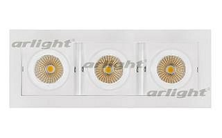 Встраиваемый светильник Arlight  CL-KARDAN-S260x102-3x9W Warm (WH, 38 deg). 