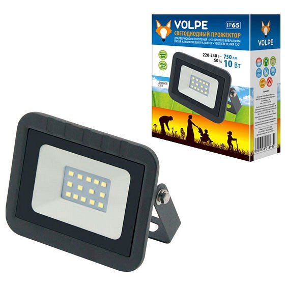 Светильник на штанге Volpe ULF-Q511 10W/DW IP65 220-240В BLACK картон. 