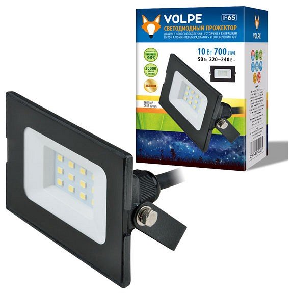 Светильник на штанге Volpe ULF-Q513 10W/DW IP65 220-240В BLACK картон. 