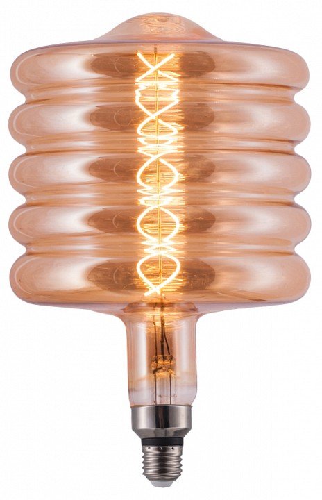 Лампа светодиодная филаментная Hiper E27 6W 2700K янтарная HL-2256. 