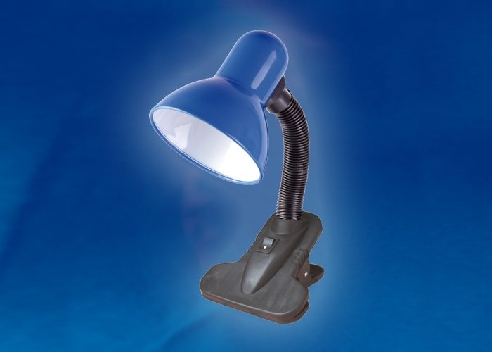 Интерьерная настольная лампа Uniel TLI-222 Light Blue. E27. 