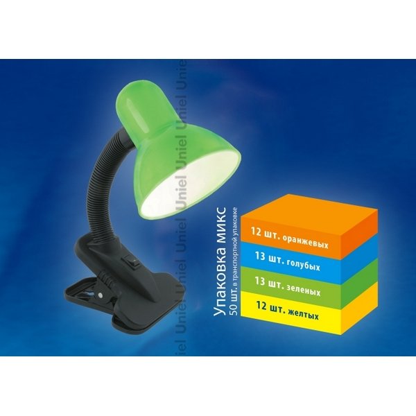 Интерьерная настольная лампа  TLI-222 MIX (Deep Orange, Light Blue, Light Green, Light Yellow). E27. 