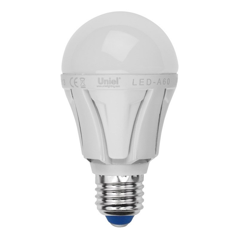 Лампочка светодиодная  LED-A60-9W/WW/E27/FR ALP01WH пластик. 