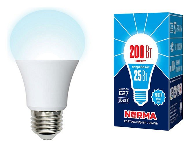 Лампочка светодиодная Volpe LED-A70-25W/4000K/E27/FR/NR картон. 