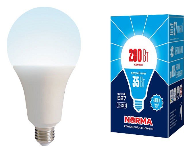 Лампочка светодиодная Volpe LED-A95-35W/4000K/E27/FR/NR картон. 