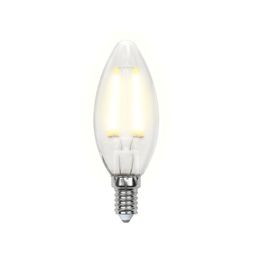 Лампочка светодиодная Uniel LED-C35-6W/WW/E14/FR PLS02WH картон. 