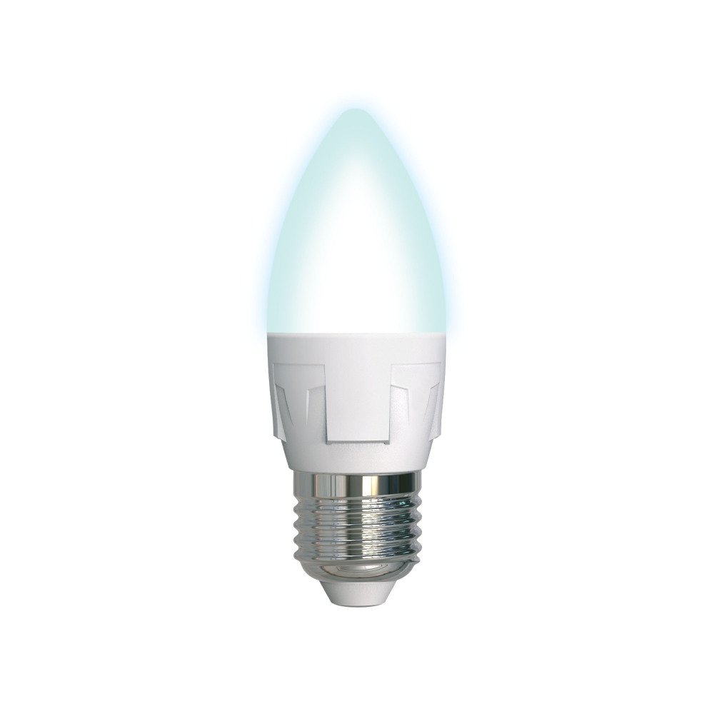 Лампочка светодиодная Uniel LED-C37 7W/NW/E27/FR PLP01WH картон. 