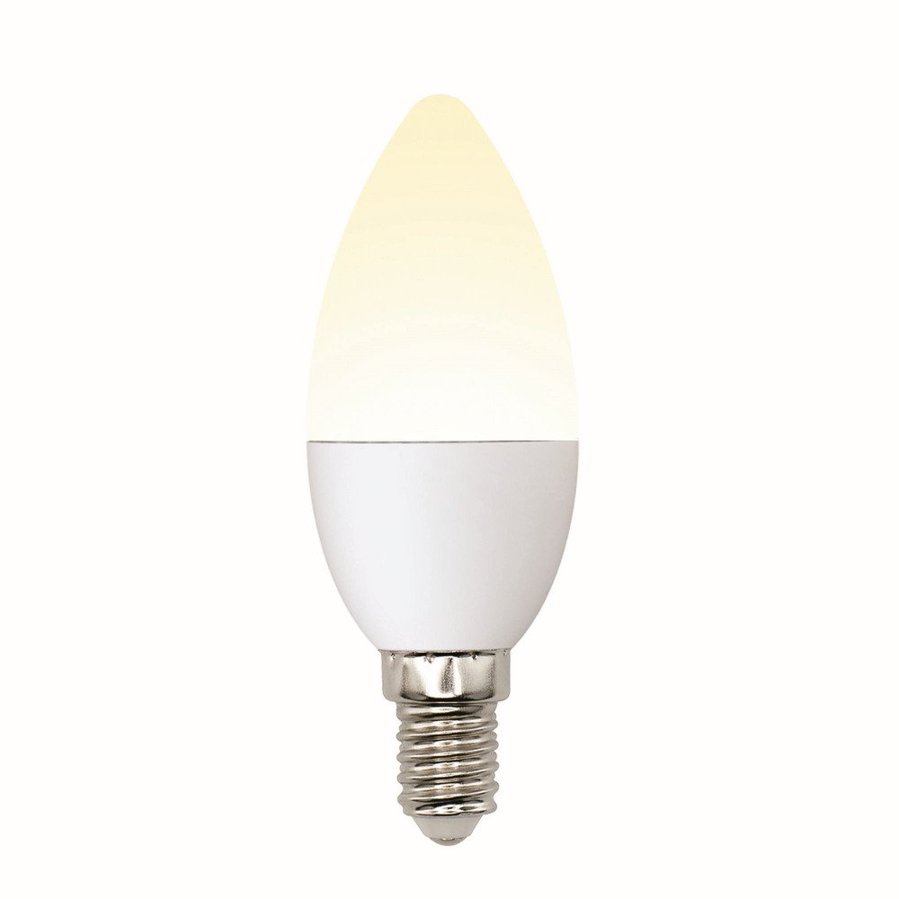 Лампочка светодиодная Uniel LED-C37-6W/WW/E14/FR/MB PLM11WH картон. 
