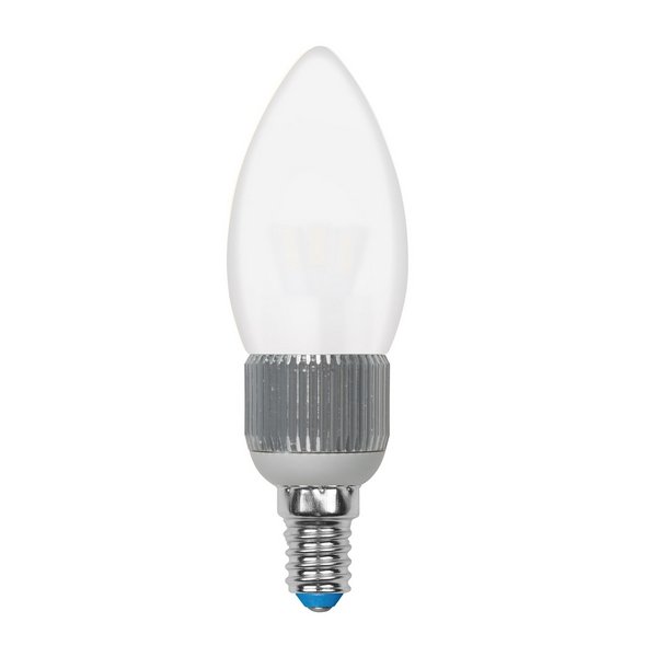 Лампочка светодиодная  LED-C37P-5W/WW/E14/FR/DIM ALC03SL пластик. 
