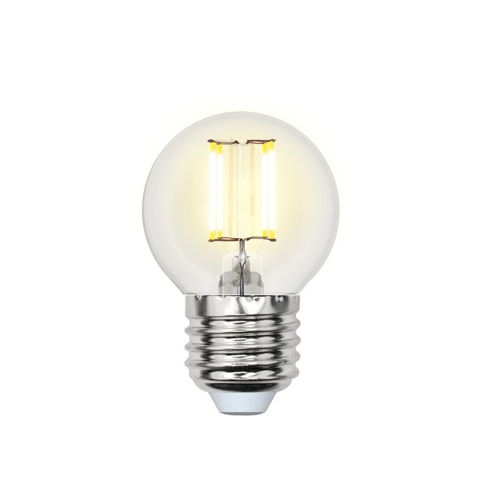 Лампочка светодиодная Uniel LED-G45-6W/NW/E27/CL PLS02WH картон. 