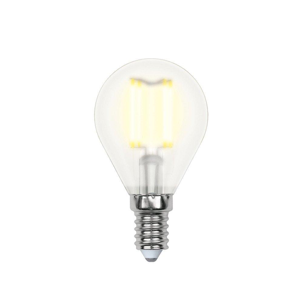 Лампочка светодиодная Uniel LED-G45-6W/WW/E14/FR PLS02WH картон. 