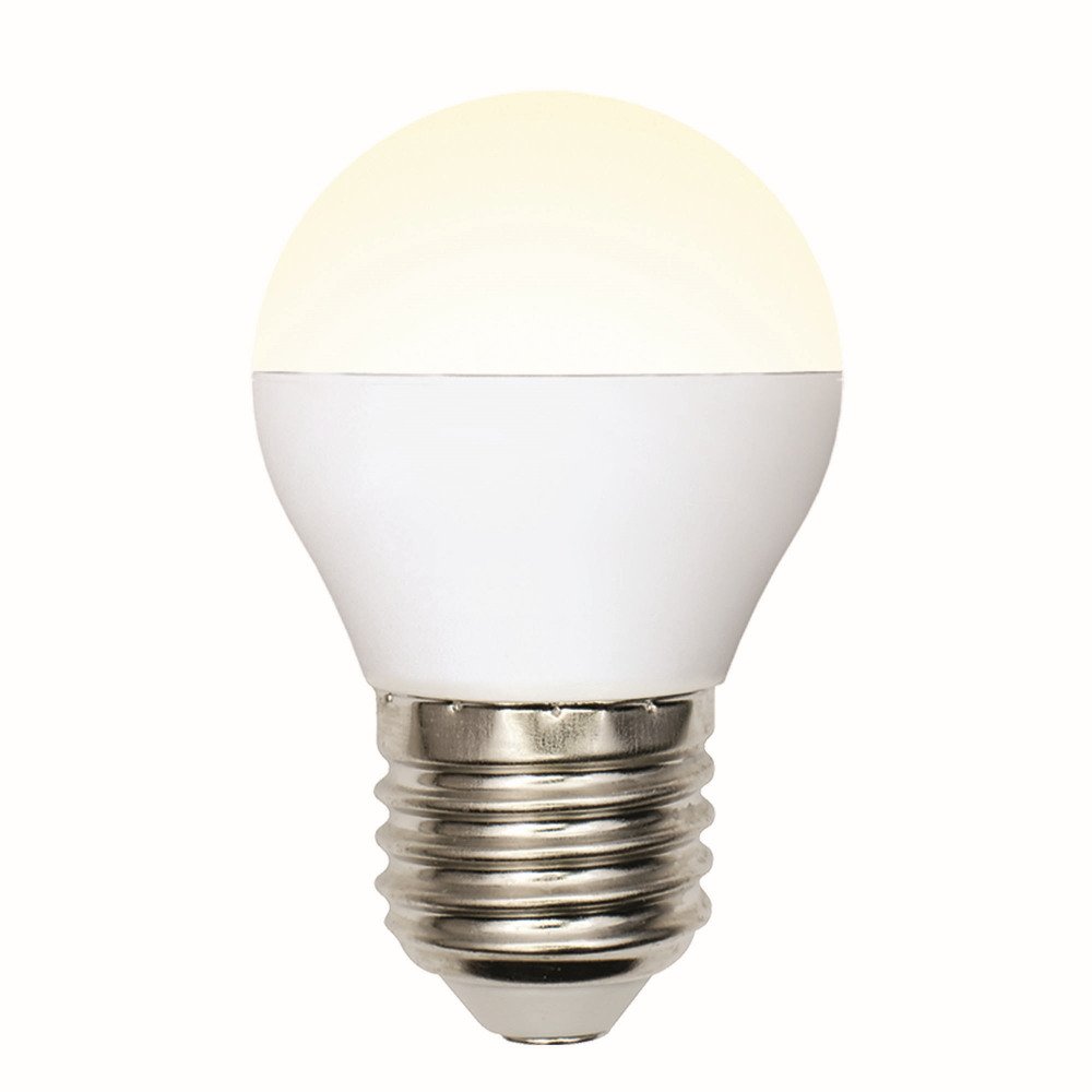Лампочка светодиодная Uniel LED-G45-6W/WW/E27/FR/MB PLM11WH картон. 