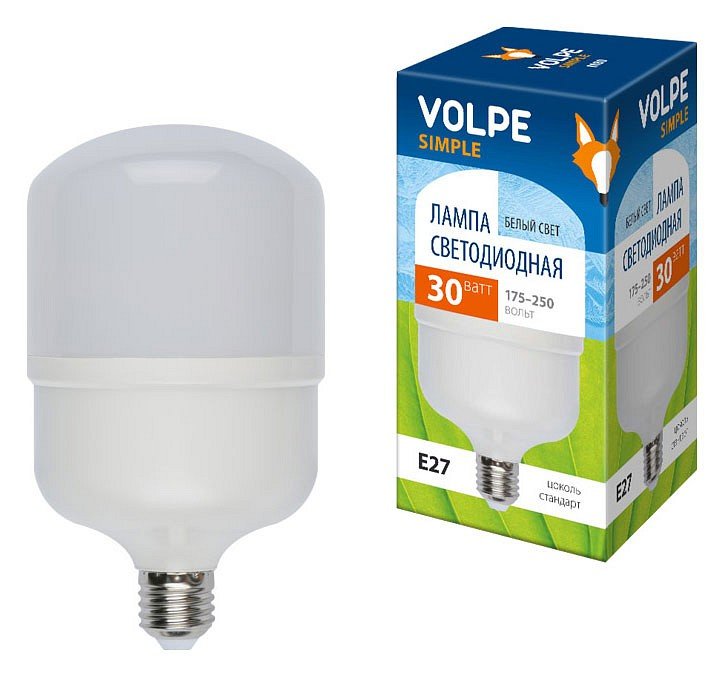 Лампочка светодиодная Volpe LED-M80-30W/NW/E27/FR/S картон. 
