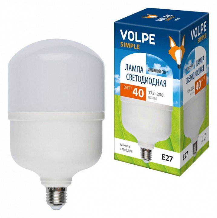 Лампочка светодиодная Volpe LED-M80-40W/DW/E27/FR/S картон. 