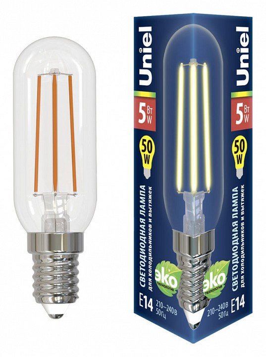 Лампочка светодиодная Uniel LED-Y25-5W/3000K/E14/CL GLZ04TR. 