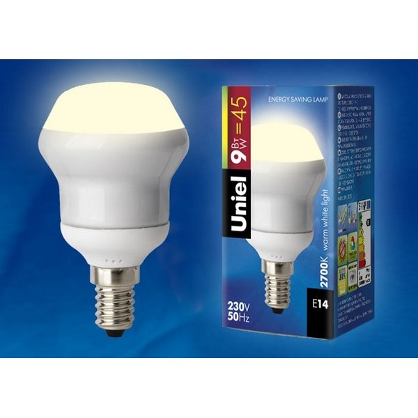 Лампочка энергосберегающая  ESL-RM50-9/2700/E14 S картон. 