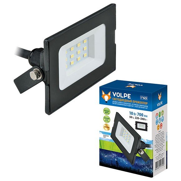 Прожектор уличный Volpe ULF-Q513 30W/DW IP65 220-240В BLACK картон. 