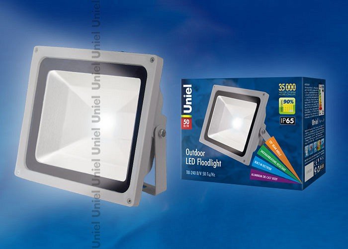 Прожектор уличный  ULF-S01-50W/RGB/RC IP65 110-240В картон. 
