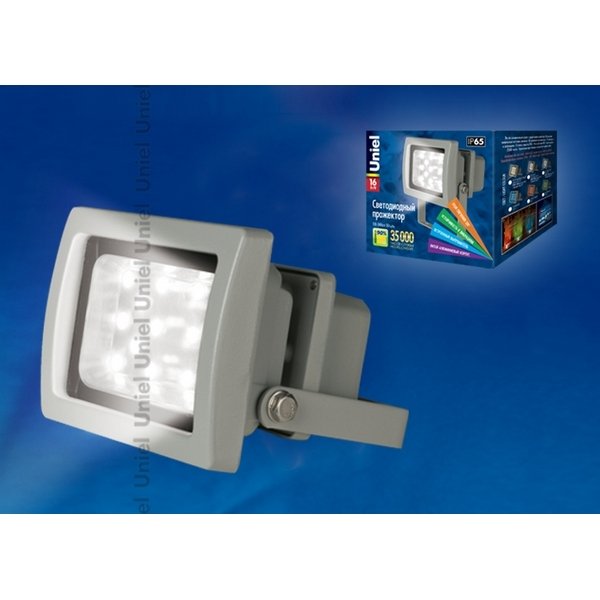 Прожектор уличный  ULF-S03-16W/NW IP65 110-240В картон. 