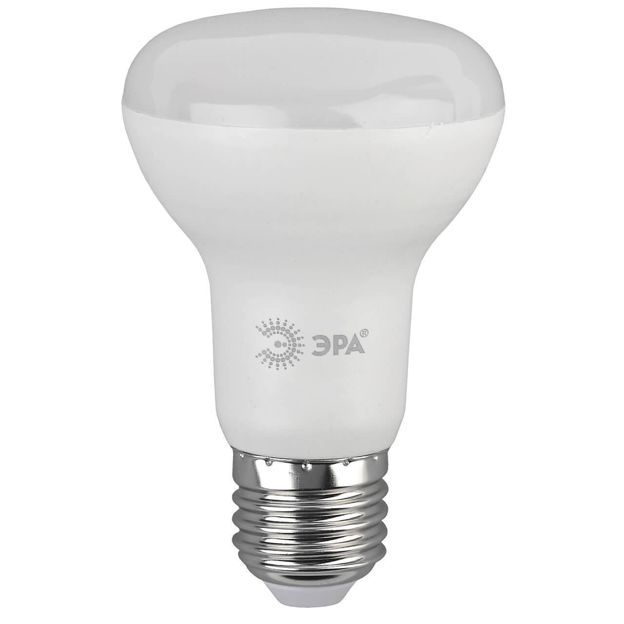 Лампа светодиодная ЭРА E27 8W 6000K матовая LED R63-8W-860-E27 Б0048024. 