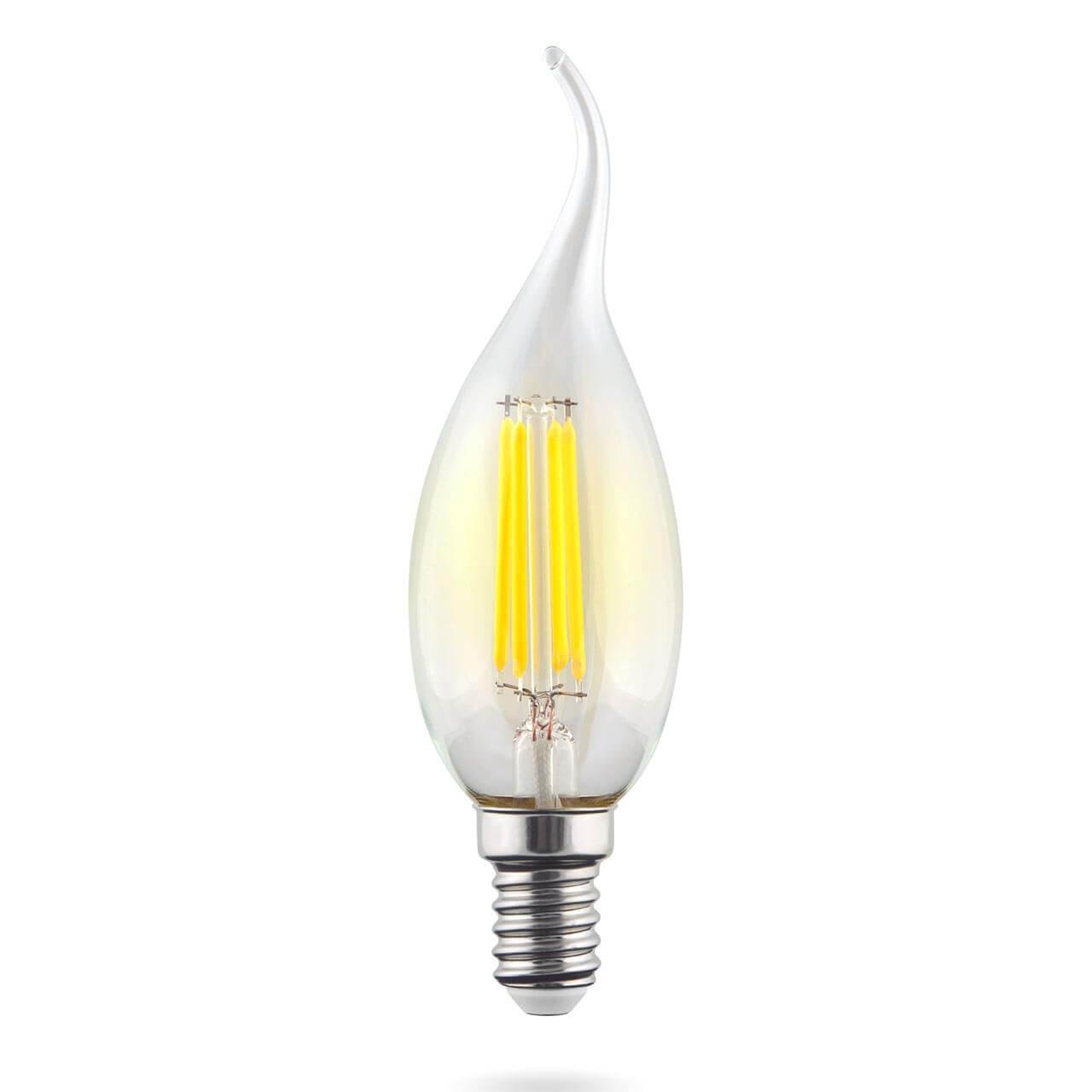 Лампа светодиодная филаментная Voltega E14 9W 4000К прозрачная VG10-CW1E14cold9W-F 7095. 