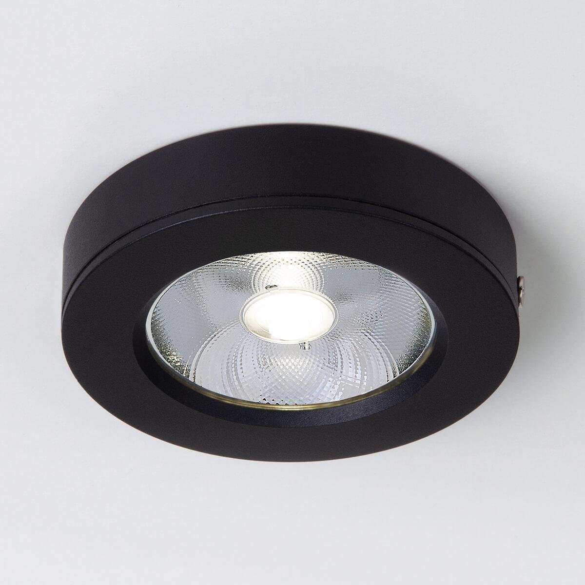 Потолочный светодиодный светильник Elektrostandard DLS030 черный 4690389157967. 
