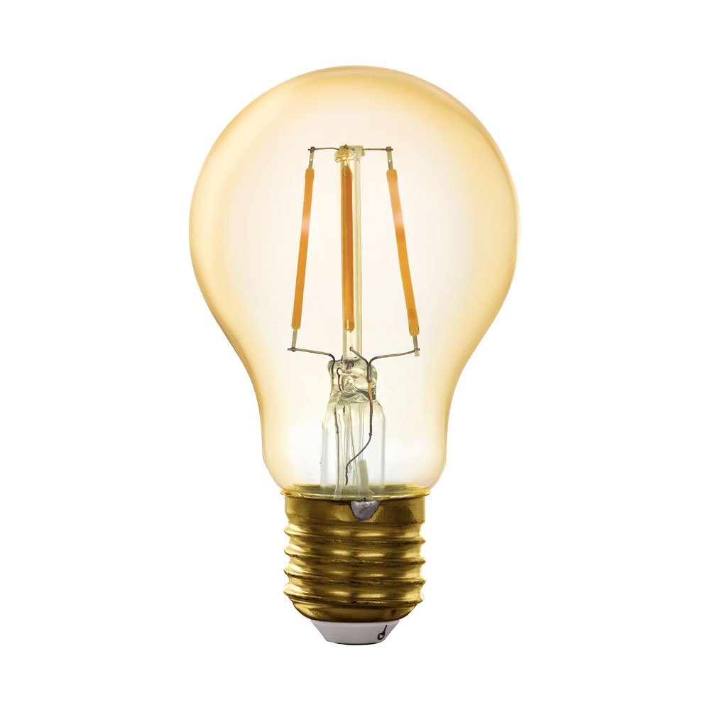 Лампа светодиодная филаментная диммируемая Eglo E27 5,5W 2200K золотистая 11864. 