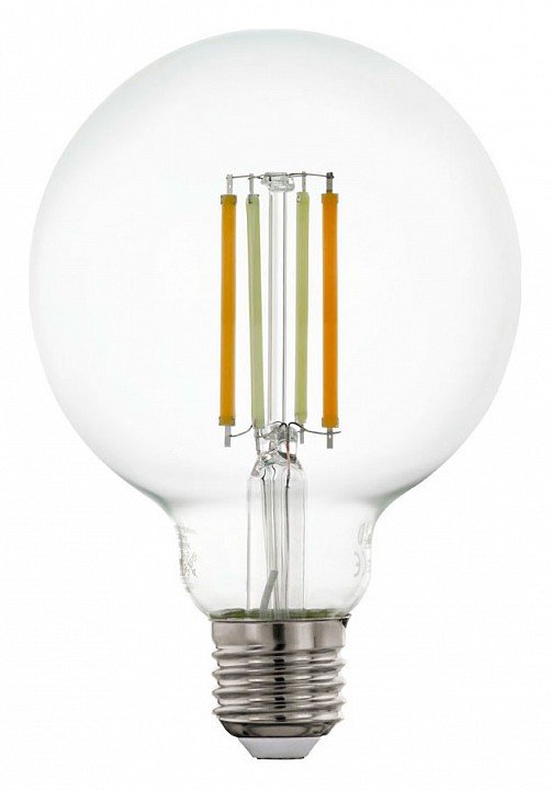 Лампа светодиодная филаментная диммируемая Eglo E27 6W 2200-6500K прозрачная 12576. 