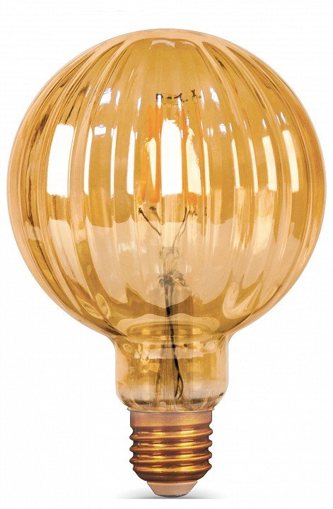 Лампа светодиодная филаментная Gauss E27 4W 2400K золотая 147802004. 