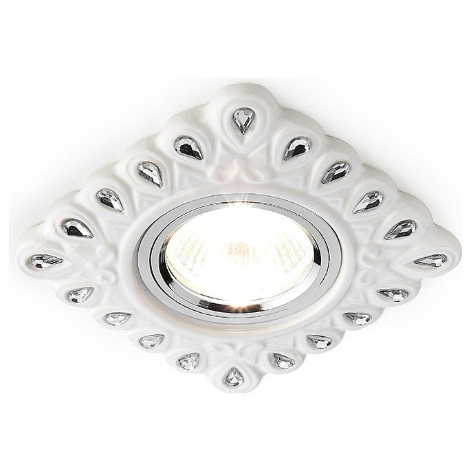Встраиваемый светильник Ambrella light D5550 D5550 W/CL белый прозрачный керамика. 