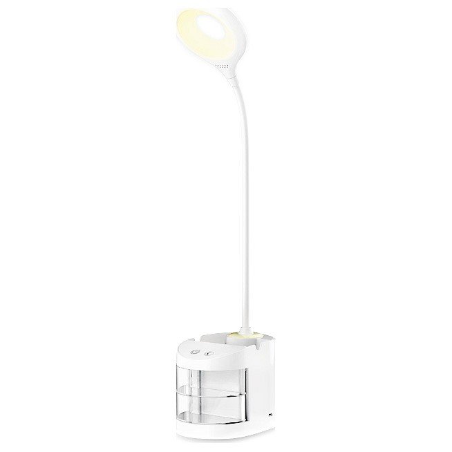 Настольная лампа офисная Ambrella DE56 DE561 WH белый LED 4200K 4W. 