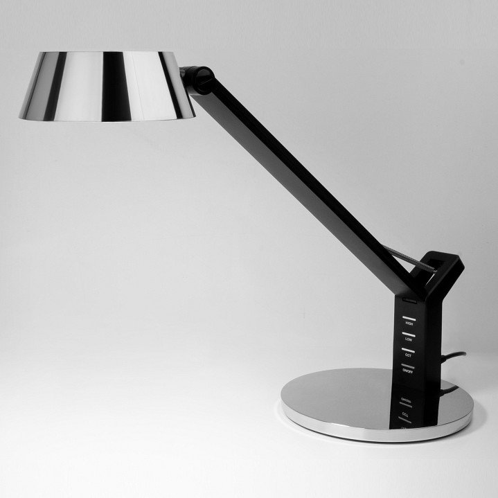 Офисная настольная лампа Eurosvet Slink 80426/1 черный/серебро. 